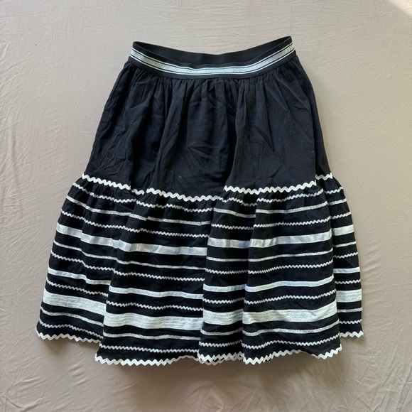 Lily Moss Striped Cotton Full Skirt - Picture 1 of 6